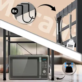 CLP Gewürzregal Marana 40,5 x 78 x 36 cm Schwarz