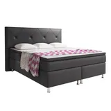 Inter Handels Boxspringbett Oxford 180x200 cm Anthrazit