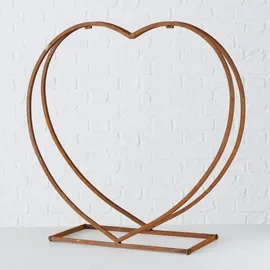 ETC Shop Kaminholzregal 2er Set Eisen Edelrost 75 cm Braun