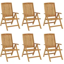 vidaXL Gartenstuhl 74,5 x 74,5 x 104 cm braun 6 St.