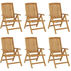 vidaXL Gartenstuhl 74,5 x 74,5 x 104 cm braun 6 St.