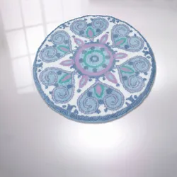 Badematte »Mandalay«, rutschhemmend beschichtet, fußbodenheizungsgeeignet, Badteppich, rund, Mandala Muster, Ornamente, waschbar, 46049649-7 bunt 1 St.