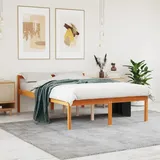 Seniorenbett Wachsbraun 120x200 Cm Massivholz Kiefer