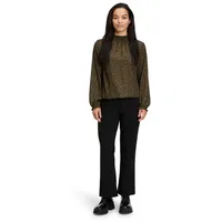 Cartoon Damen Schlupfbluse mit Raffung Schwarz/Braun,36 - 36