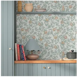 William Morris At Home Vliestapete Bird & Pomegranate 75 cm 10 m blau/mehrfarbig