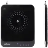AirHood Induktionskochplatte | 2000W Induktionskochfeld mit dualen Power & Temperaturmodi | 10 Temperaturstufen | Booster-Funktion | Ultra schlankes Design 23mm mit reinem Kupferdraht | kompakte Größe