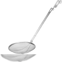 TRIZERATOP Abseihlöffel Drahtsieb 260 mm Maschenweite 2 mm Edelstahl Grau/Weiß