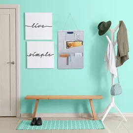 Relaxdays Hängeorganizer 60 x 41 cm 2-tlg. grau