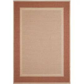 Andiamo Teppich ANDIAMO "ARIZONA 2", terra, B:60cm H:5mm L:110cm, Kunstfaser, Teppiche, Teppich, Flachgewebe, mit Bordüre, In- und Outdoor geeignet, wetterfest