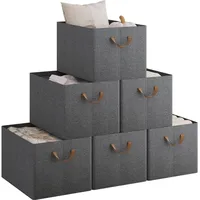 Woltu Aufbewahrungsboxen 6 Stück, Organizer Box, Stapelboxen Organisationsboxen, 47x35x30