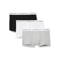 Tommy Hilfiger Herren Boxershorts Trunks Unterwäsche, Mehrfarbig Grey Heather/Black/White), L