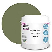 BOX DECO COULEURS Aqua Déco 2,5 Liter Acryl Satin Optik Wandfarbe Khaki Grün