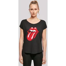 F4NT4STIC Long Cut T-Shirt The Rolling Stones Zunge in schwarz | Gr.: M