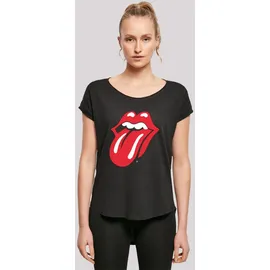 F4NT4STIC Long Cut T-Shirt The Rolling Stones Zunge in schwarz | Gr.: M