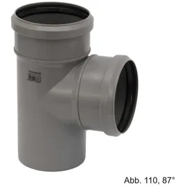 Valsir Einfachabzweiger Ø 90/50 mm 87° mit 2 Steckmuffen