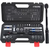 TECPO Drehmomentschlüssel Set 3/8" 5-50 Nm CR-V 72 Zähne Länge 375...