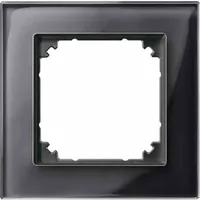 Merten M-PLAN Echtglasrahmen 1fach, onyxschwarz
