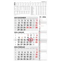 Zettler 3-Monatskalender Kombi 2026 - Büro-Kalender 33x45 cm (geöffnet)