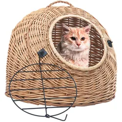 Katzen-Transportkorb 45x35x35 cm Natürliche Weide