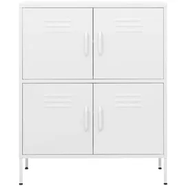 vidaXL Lagerschrank 80 x 101,5 x 35 cm Weiß