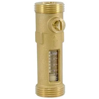 Evenes Durchflussmengenbegrenzer für Heizung und Solar - 2 x 1'' Ag - Anzeige 2 bis 12 l/min - max.