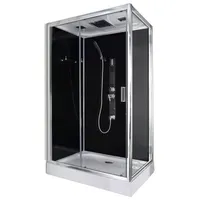 Sanotechnik Komplettdusche Trend 3, BxT: 120x80 cm, Sicherheitsglas, 1-tlg., mit Beleuchtung silberfarben