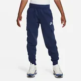 Nike Sportswear Club Fleece Cargohose Kinder blau - midnight navy/white - 158-170