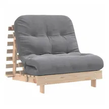 vidaXL Futon Schlafsofa mit Matratze 80x206x11 cm Massivholz Kiefer