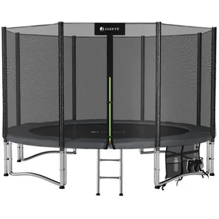 Juskys JumpMaster XL 366 cm inkl. Sicherheitsnetz, Leiter und Bodenanker