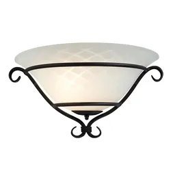 Deckenleuchte Wohnzimmerleuchte Lampe Eisen Glas Schwarz 1 Flammig