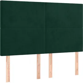 vidaXL Boxspringbett 140 x 200 cm Dunkelgrün