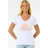 Rip Curl Cala V-Neck Tee White - S