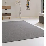 Steffensmeier Schlingenteppich Meddon, Esszimmer, Flur, für Haustiere geeignet in Grau, GUT Siegel Zertifiziert, Größe: 80x150 cm