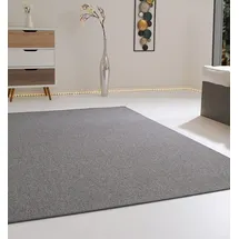 Steffensmeier Schlingenteppich Meddon, Esszimmer, Flur, für Haustiere geeignet in Grau, GUT Siegel Zertifiziert, Größe: 80x250 cm