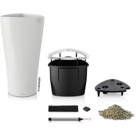 LECHUZA Delta 40 Komplettset 40 x 40 x 75 cm weiß hochglanz