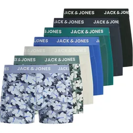 JACK & JONES JACBEN TRUNKS 7 Pack North Atlantic / Night Sky / Dazzling Blau / Mineral Gray / Mediterranea / Schwarz XXL 7er Pack