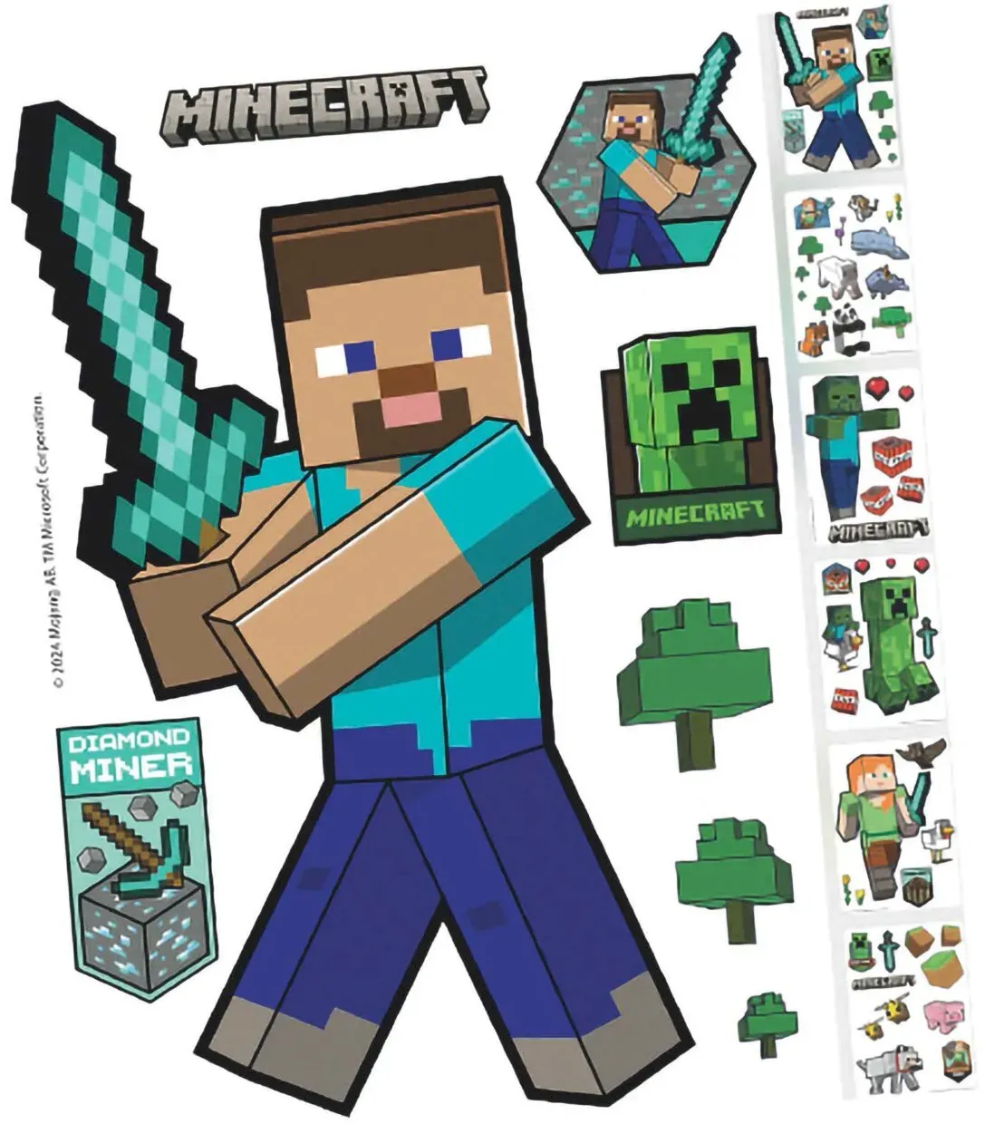 Zurbrüggen Wandtattoos  MINECRAFT - B/H/T ca. 29.00x21.00x.05