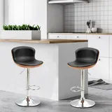 Homcom Barhocker 46 x 53,5 x 85-106 cm Schwarz
