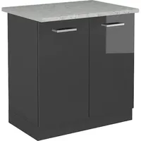 Vicco Vicco, Küchenunterschrank R-Line, Anthrazit Hochglanz/Anthrazit, 80 cm AP