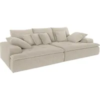 Big-Sofa INOSIGN "Haiti" Sofas Gr. B/H/T: 260cm x 85cm x 142cm, Aqua Clean Pascha, Ohne Funktion, beige (natur) wahlweise mit Kaltschaum (140kg BelastungSitz) und AquaClean-Stoff