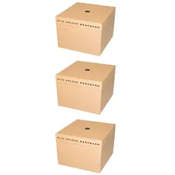 Nils Holger Moormann Archivbox für FNP Regal, 3-er Set Karton natur mehrfarbig, Designer Nils Holger Moormann, 21.6x32.5x34 cm