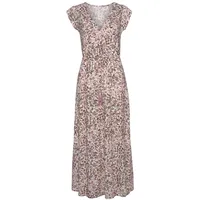 VIVANCE Maxikleid Damen creme-mauve bedruckt Gr.36