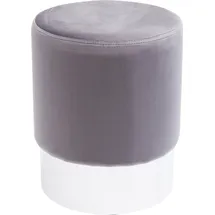 Kare Hocker Cherry Samt 35 x 42 x 35 cm Grau/Silber