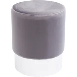 Kare Hocker Cherry Samt 35 x 42 x 35 cm Grau/Silber