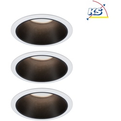 Paulmann 3er-Set LED Einbauspot COLE COIN, IP44, starr, mit LED COIN Modul, 230V, 6.5W 2700K 460lm 100°, 3-stufig dimmbar PAUL-93402