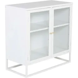 Venture Home Bakal Sideboard 2 Glastüren, 2 Ablagen, weiss.