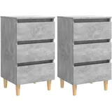 vidaXL Nachtschrank 40 x 35 x 69 cm Betongrau