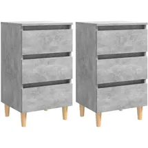 vidaXL Nachtschrank 40 x 35 x 69 cm Betongrau
