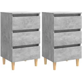 vidaXL Nachtschrank 40 x 35 x 69 cm Betongrau