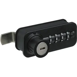 Hettich Zahlenschloss mit Riegel links Fixcode Kunststoff/stahl schwarz